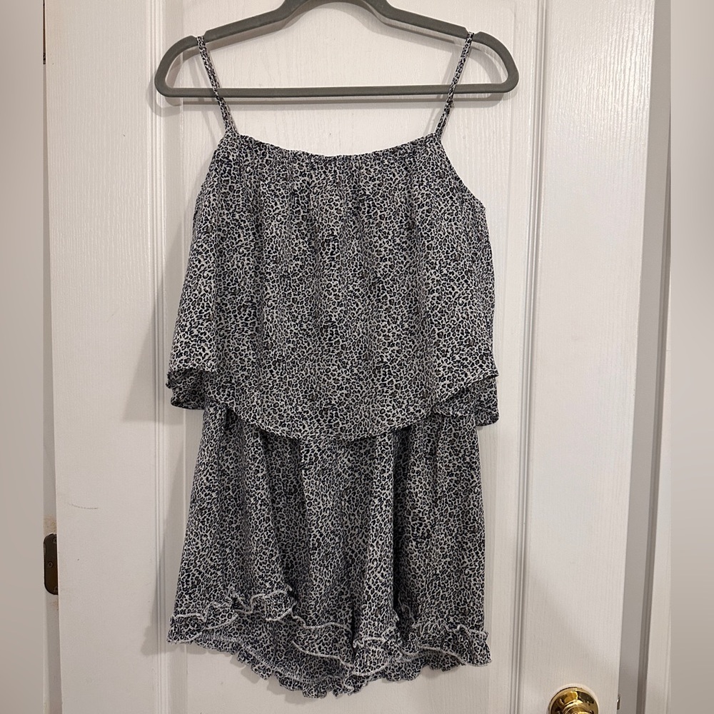 Leopard Ruffle Romper